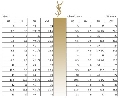 ysl heel size chart|ysl shoe size chart.